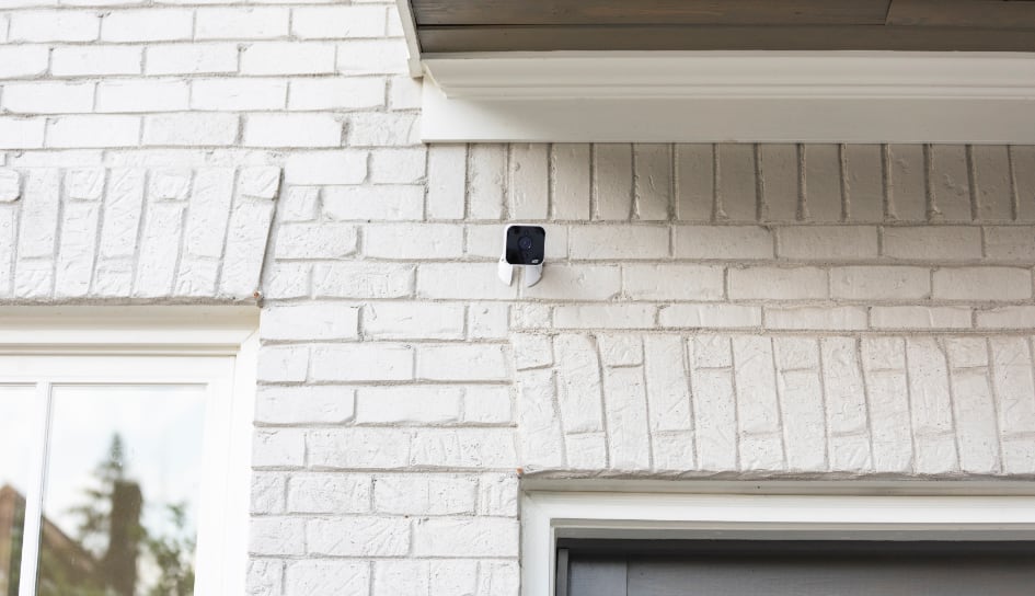 ADT outdoor camera on a Utica home
